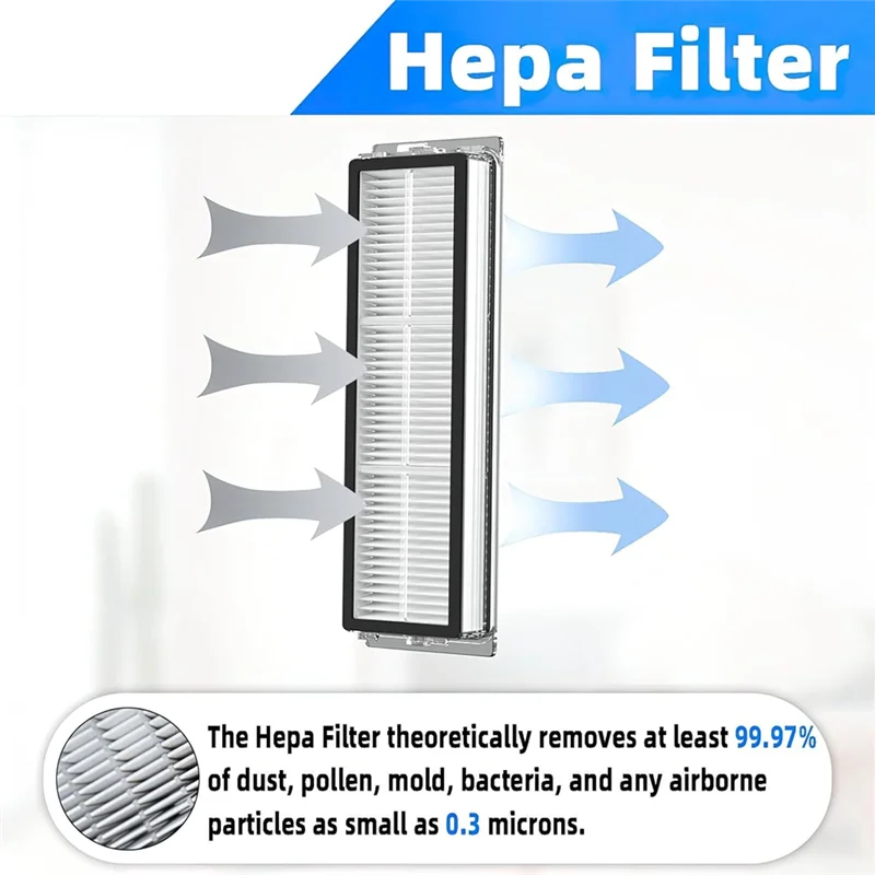 9m-para roborock q5 q5 + q5 plus aspirador de pó robótico kit acessórios reposição principal escova lateral filtros hepa peças reposição