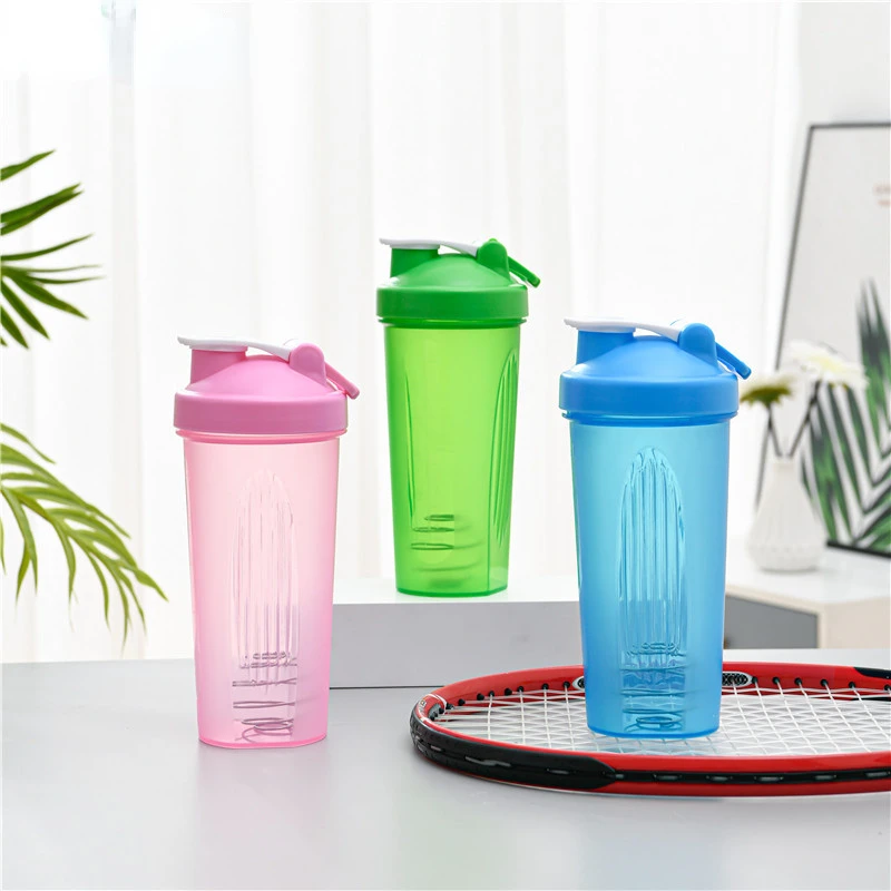 600ml Portable Protein Powder Shaker Bottle Leak Proof Water Bottle for Gym Fitness Training Sport Shaker Mixing Cup with Scale