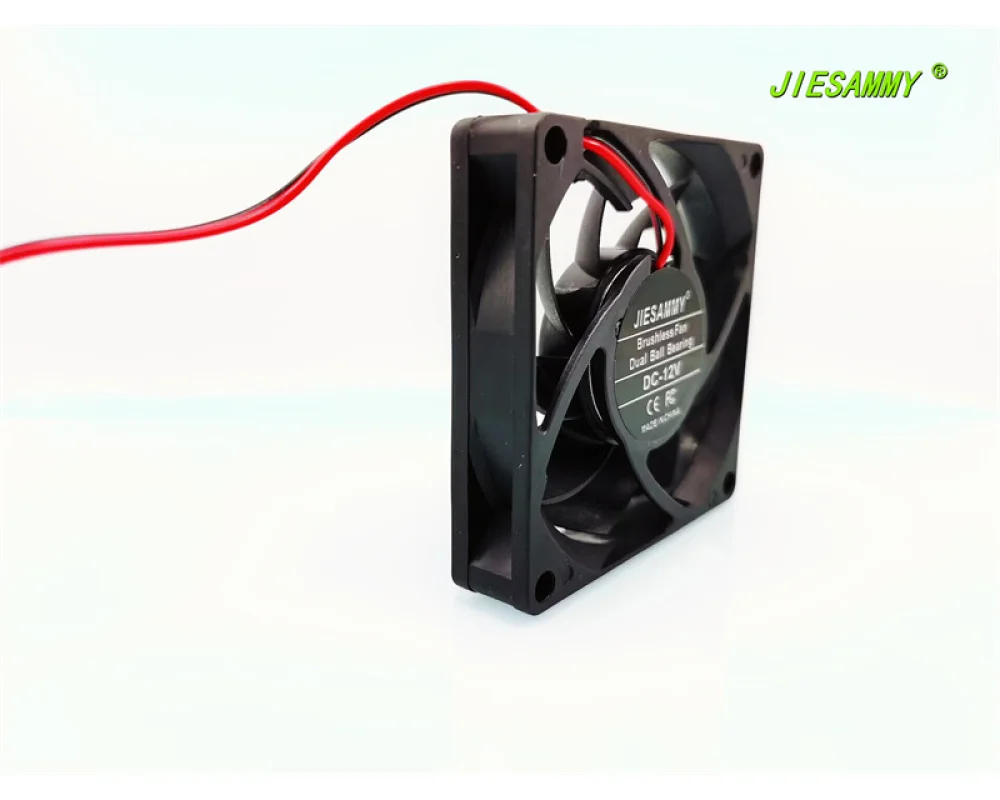 

JIESAMMY Dual Ball Bearing 7015 24V 12V 5V DC Brushless 7CM Variable Frequency Chassis Cooling Fan 70*70*15mm