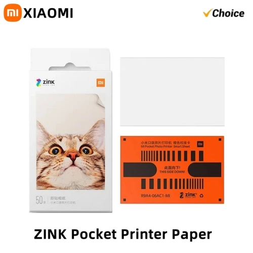 XIAOMI ZINK Papel de impresora de bolsillo Impresión fotográfica autoadhesiva 50/100/150/200 hojas Xiaomi Mini papeles de impresora de 3 pulgadas