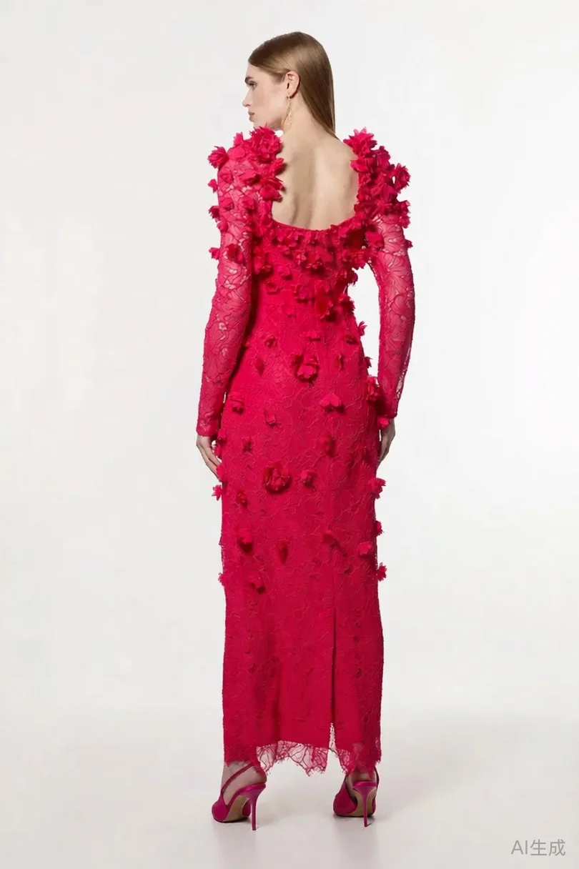 맞춤형 롱 브이넥 크레이프 이브닝 드레스 머메이드 플리츠 와투 트레인 이브닝 드레스 여성용