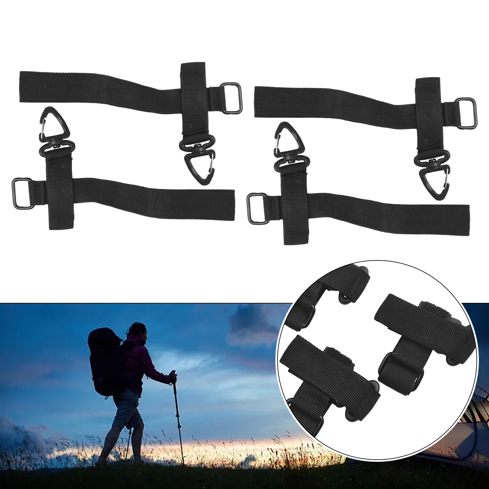 

Glove Hanger Molle Glove Holders 4pcs Glove Hanger Rope Storage Buckle Nylon Carabiner Outdoor Storage Ties 20*23cm