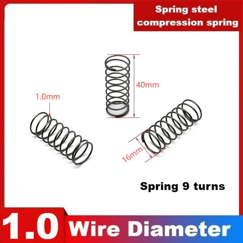 Spring steel Y-shaped compression spring,Wire Dia1.0mm,Outer Dia5/6/7/8/9/10/11/12/14/20mm,Length10/15/20/25/30/35/40/45/50mm.