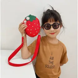 Mini Purse Cute Strawberry Purse Toddler Kids Wallet Shoulder Bag Crossbody Bags for Little Girls