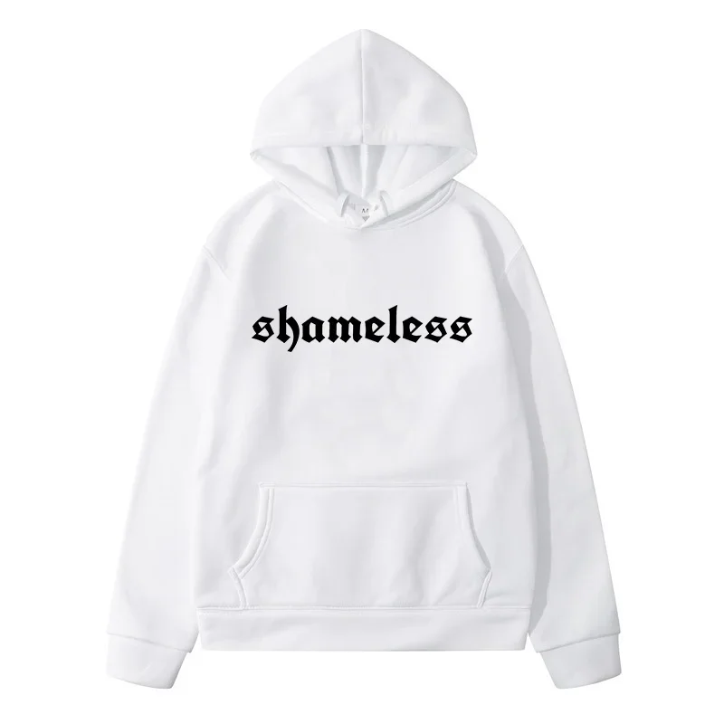 Shameless Letter Goth Style Sweatshirts Men Sweatshirt Men's Clothing Hoodies Streetwear Women's Sweat-shirt Harajuku Hoodie