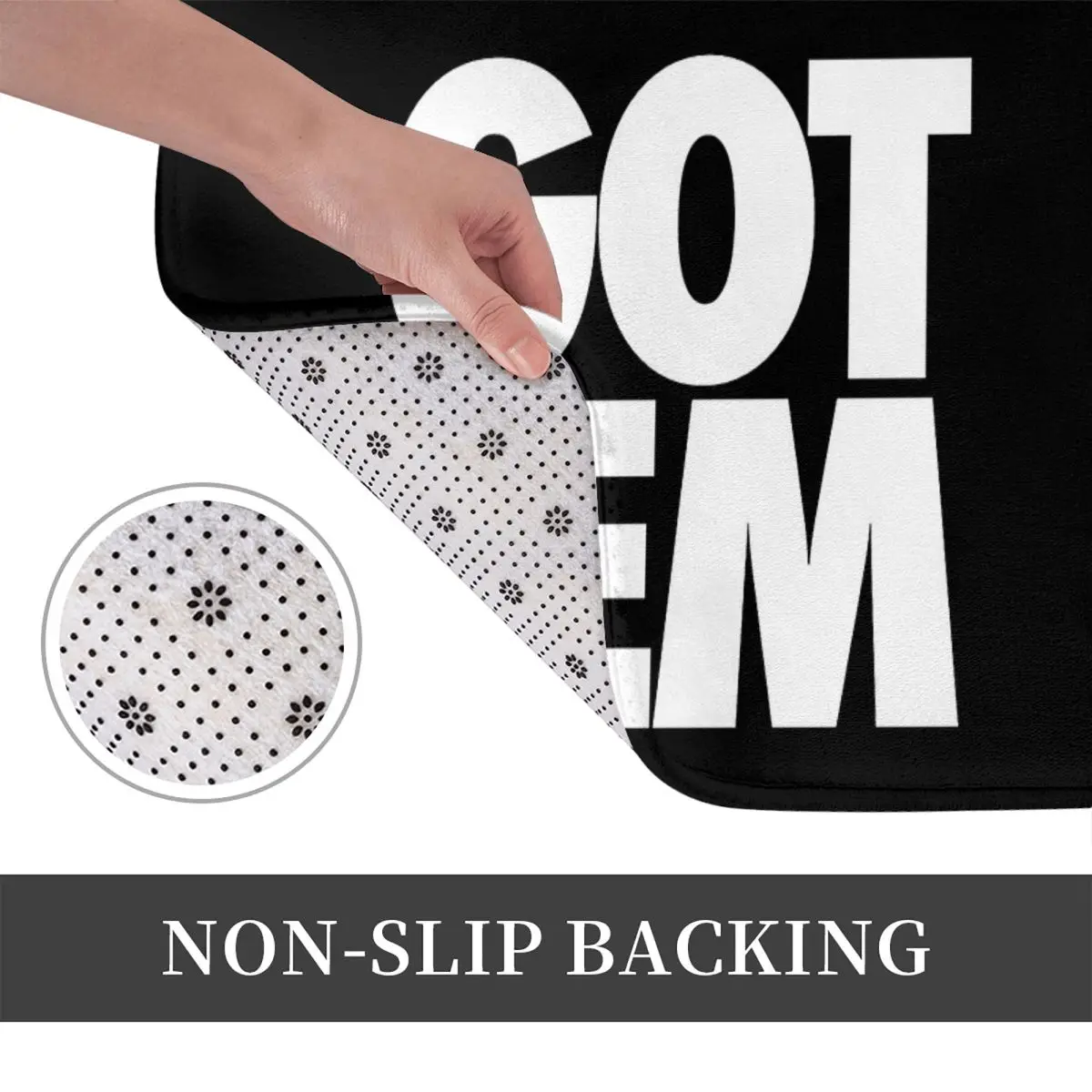 Got Em المضادة للانزلاق ممسحة الكلمة حصيرة السجاد البساط لمدخل المطبخ غرفة نوم المنزل مسند القدم الحصير