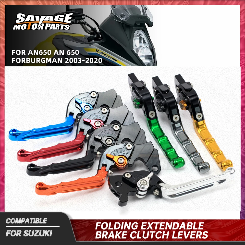 For SUZUKI AN650 AN 650 Burgman 2003-2020 15 16 17 18 19 Folding Extendable Brake Clutch Levers Motorcycle Accessories Handlebar