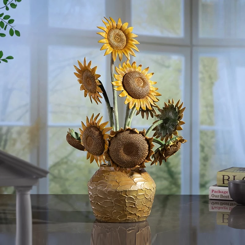 

Copper ornament "Van Gogh Sunflowers" living room desktop TV cabinet home decoration gift ornament