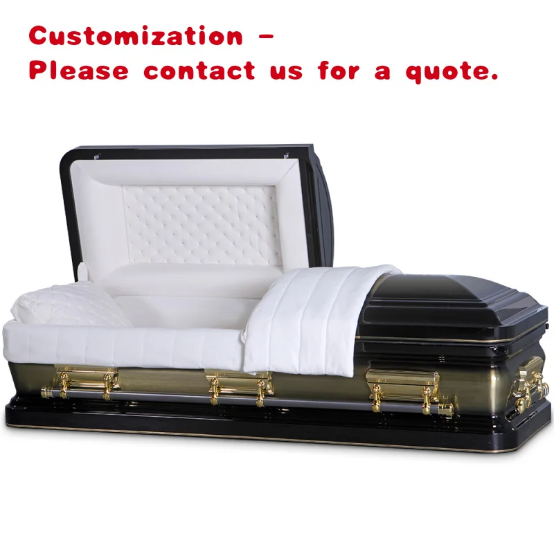 

Металлический гроб в американском стиле с закругленными углами, недорогой, для ритуальных услуг, для состоятельных людей