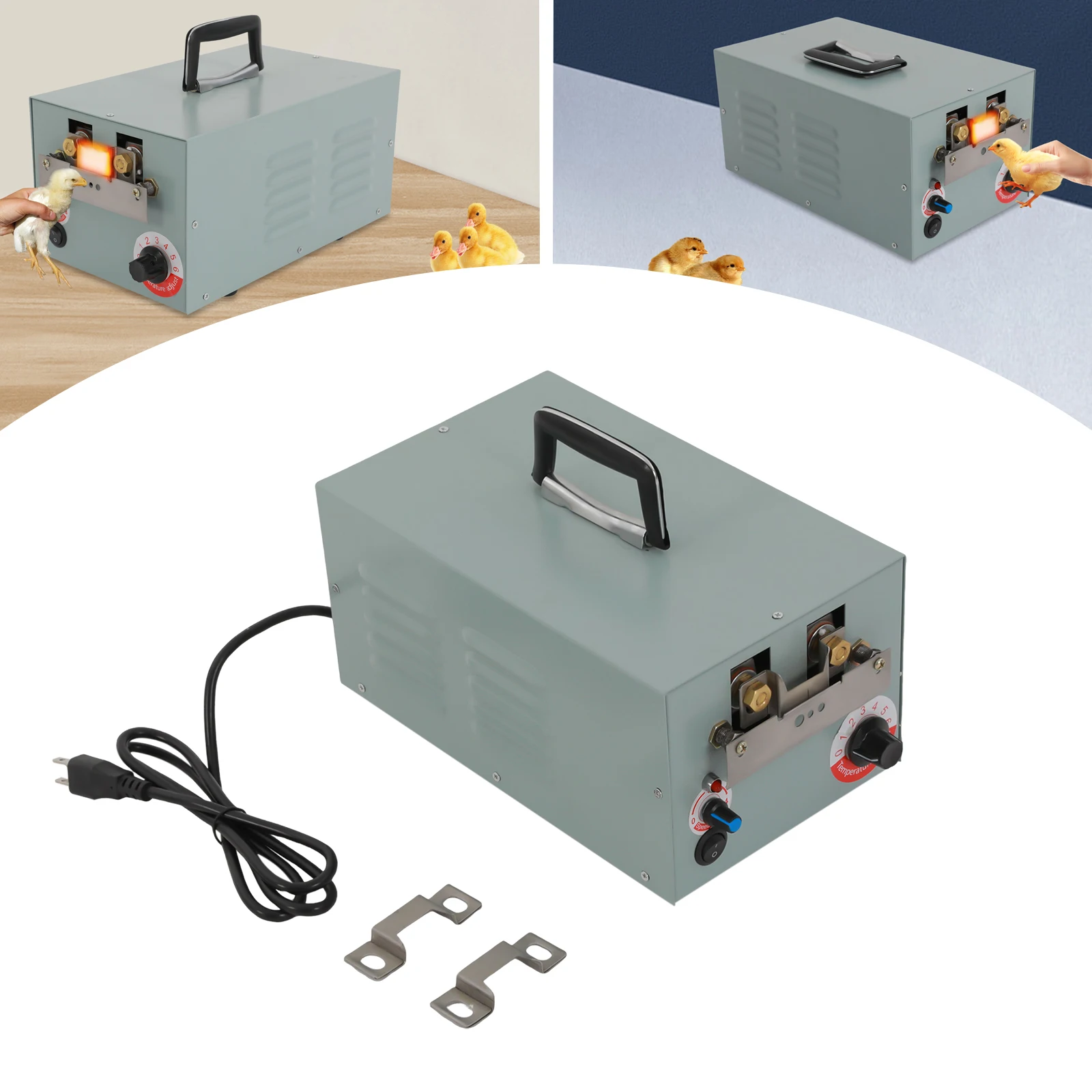 

Automatic Chicken Debeaking Machine 1500-1800 pcs/h Electric Poultry Beak Cutter with 1112-1472°F Temp Control 110V for Farm Use