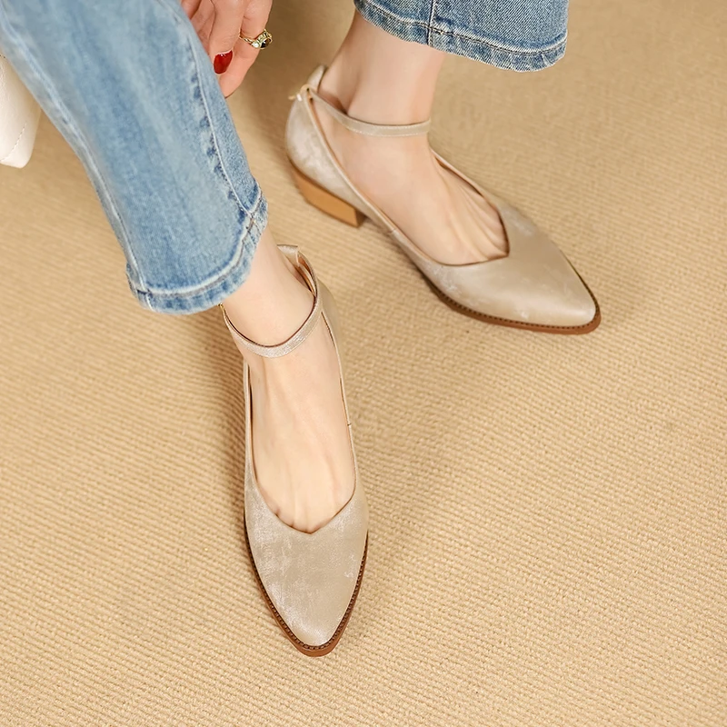 Women Pumps Fashion Shoes Women  Pointed Toe Lady Shoes Spring Summer Autumn Elegant Lady Casual Fashion Chinese style A3