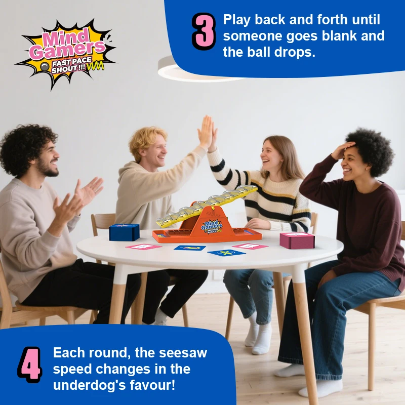 Rocking Battle Quiz Manual Board Kids Game Parent Child Interaction Relaxation Toys Exciting Rocking Seesaw Tilt n Shout Board