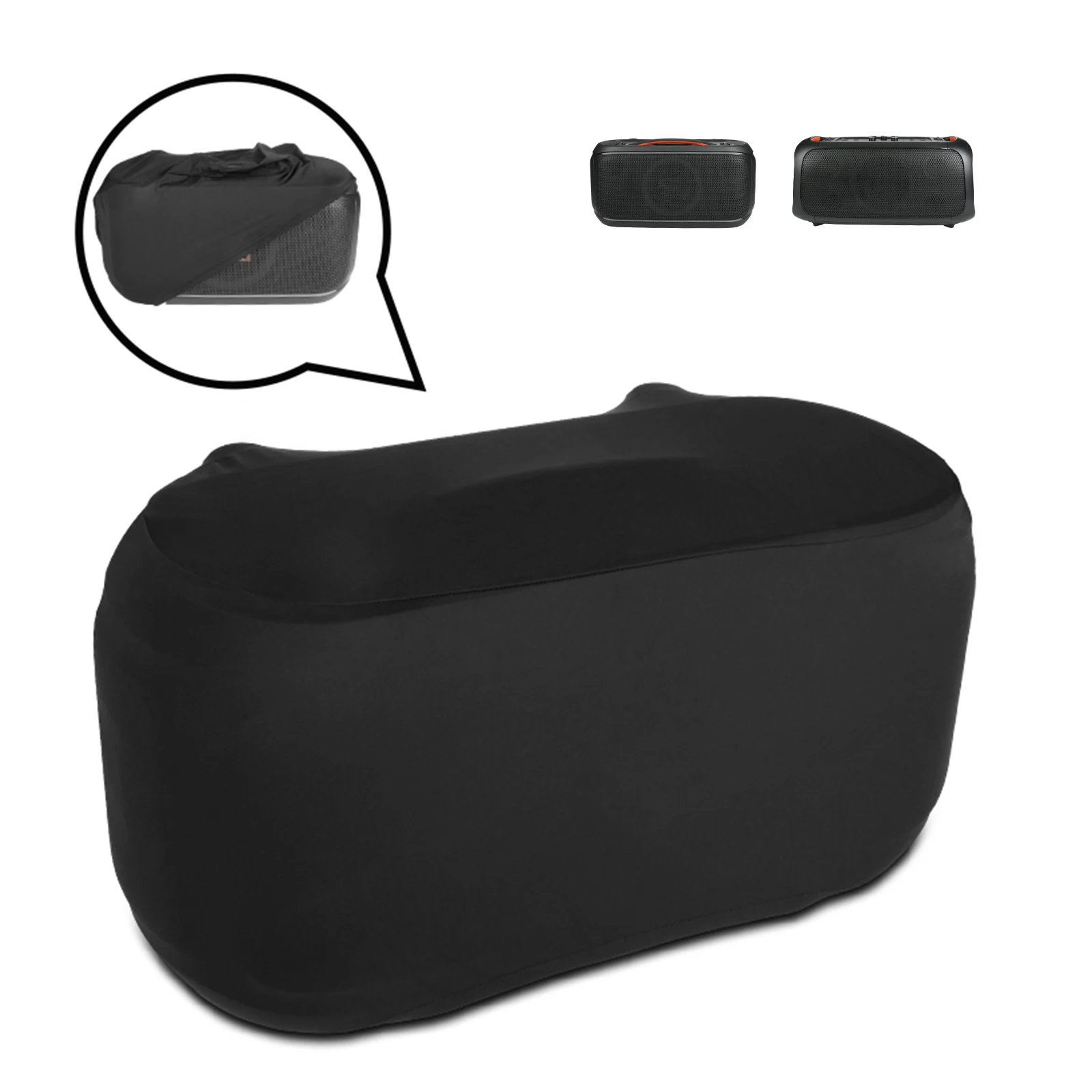 

Speaker Dust Cover Bottomless Stretchable Case Cover Only Without Pull Rod & Wheels for JBL Partybox On The Go 1/2 Speaker