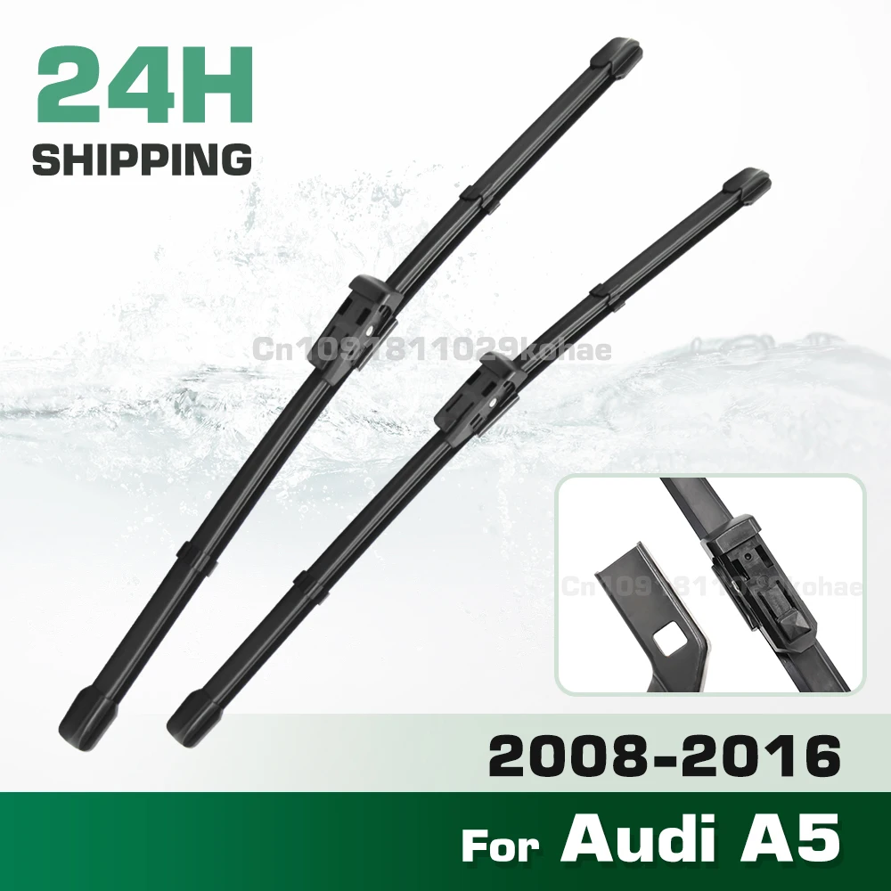 GREATROAD Wiper LHD&RHD Front Wiper Blades Set For Audi A5 2008 - 2016 Windshield Windscreen Window Brush 24