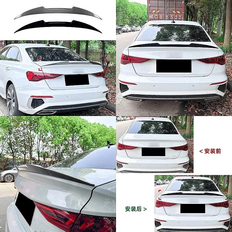 

For Audi A3 S3 RS3 8Y 2021+ Sedan Blade Style Rear Trunk Spoiler Wing