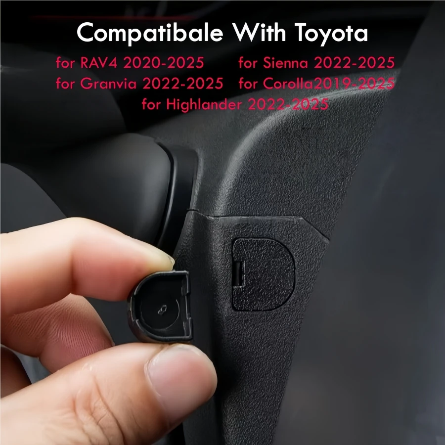 2PCS Car Steering Wheel Screw Protective Cover For Toyota RAV4 Sienna Granvia Corolla Highlander 2021-2025 Interior Modification