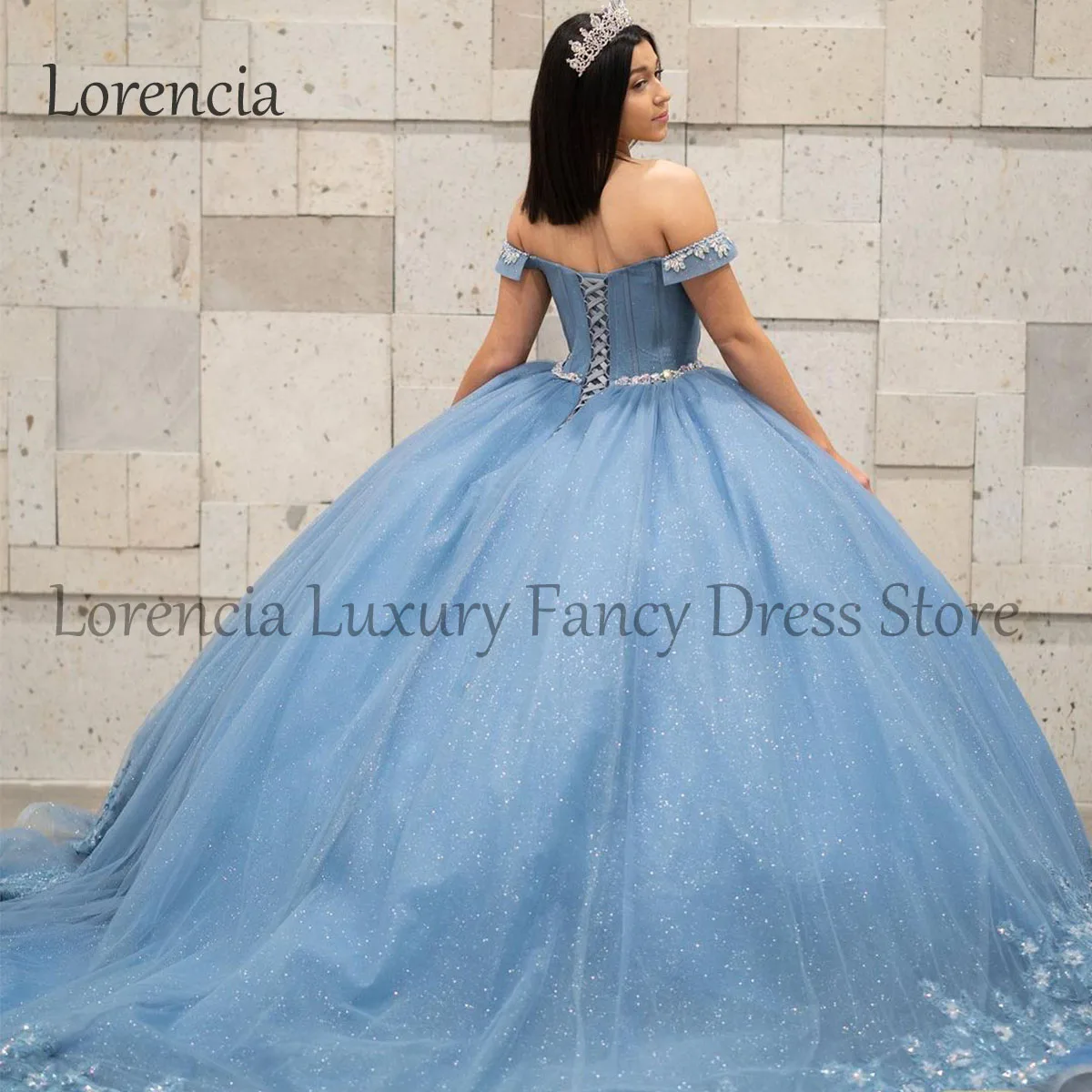 Мексиканское платье для Quinceanera, милое бальное платье с открытыми плечами и 3D цветами, официальное платье с аппликацией, 15 лет