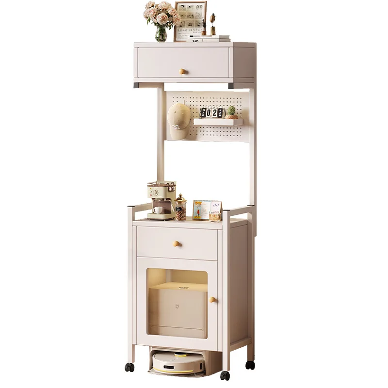 

Sweeping robot, shelf base station living room TV cabinet storage shelf next to washing machine simple and movable side