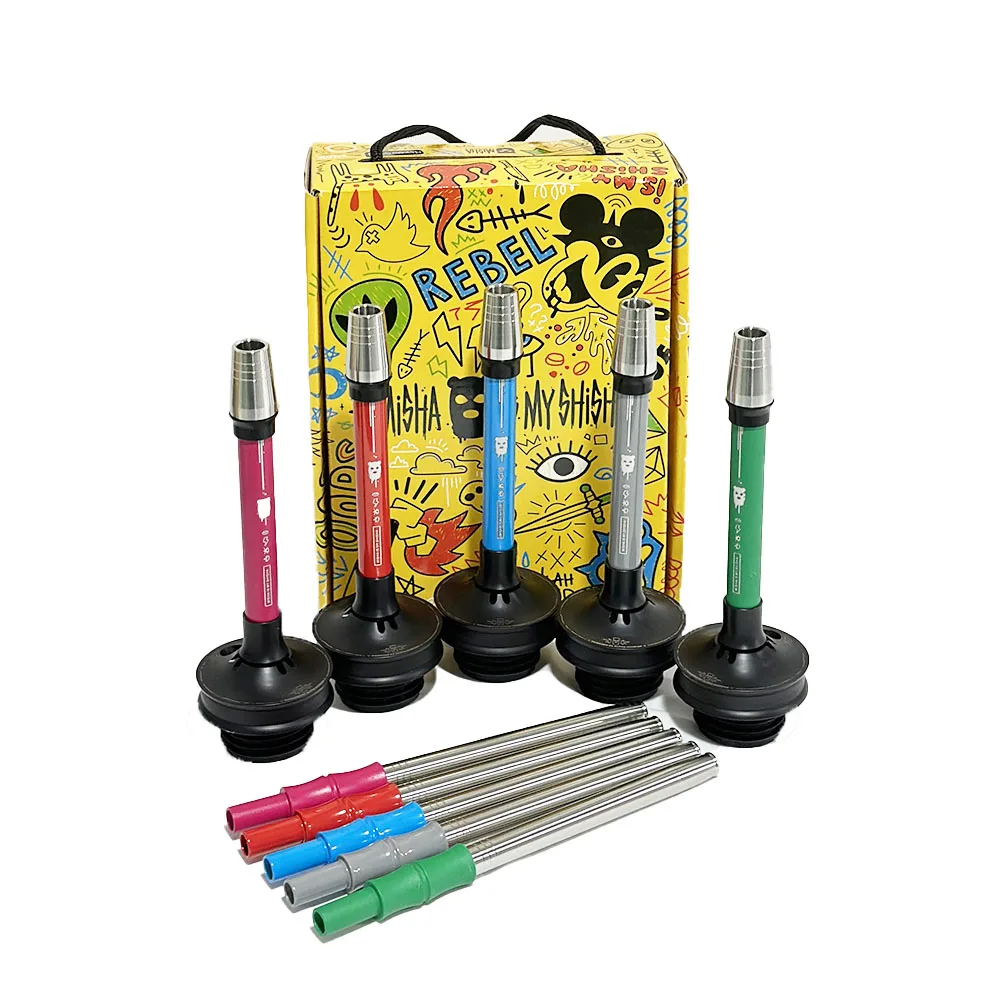 

High Quality Colorful Alpha Misha Rebel Hookah Shisha Smoking Set Russian Shisha Hookah Without Bottle