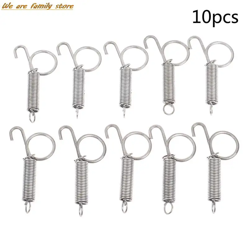 10Pcs Multipurpose Spring Lock Animal Pet Cage Latches Lock Spring Rabbit Cage Door Tension Spring With Hook