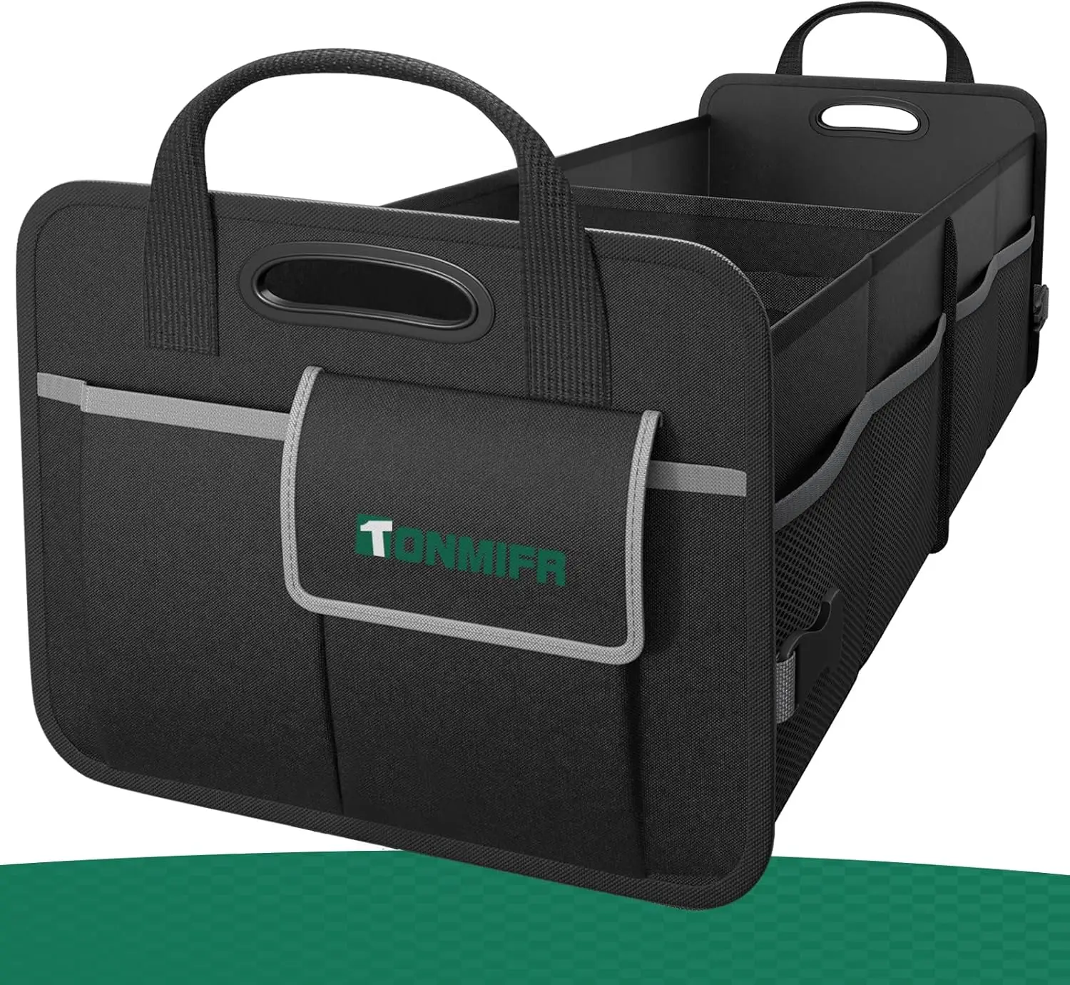 

Органайзер для багажника с 2 отделениями и многосекционный ящик для хранения из водонепроницаемого оксфорда 600D, со светоотражающими элементами