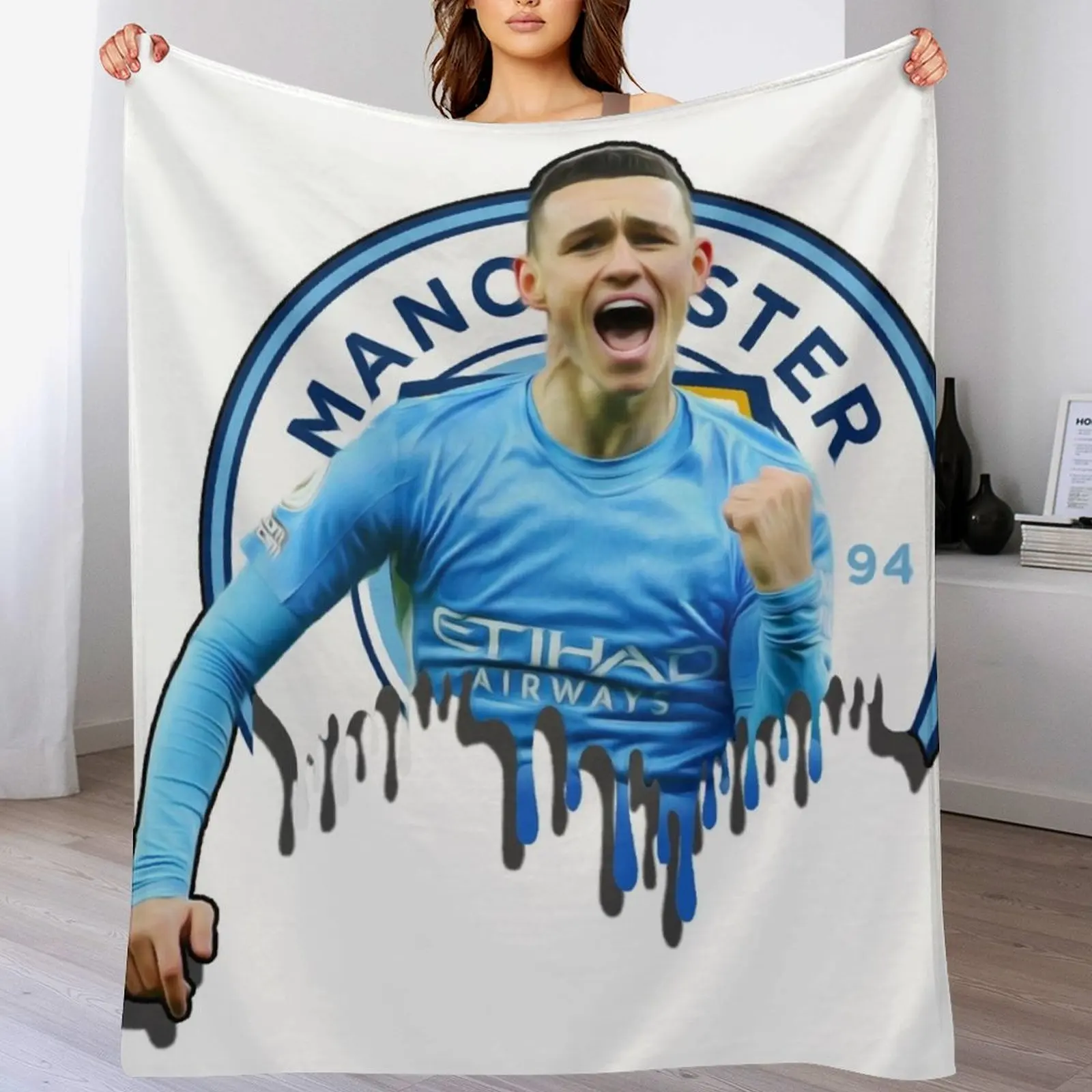 

PHIL FODEN GOAL CELEBRATION Throw Blanket Polar Baby funny gift Blankets