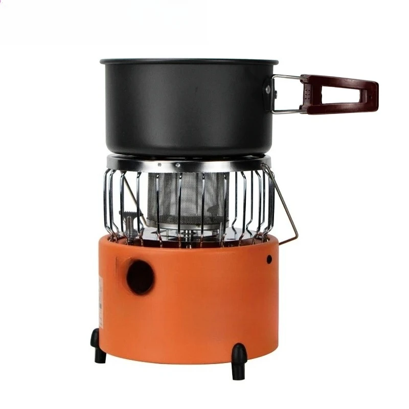 Outdoor Heating Stove Multifunctional 2 in 1 Camping Burner Portable Picnic Cooking Furnace Tourism Cooker Supplies