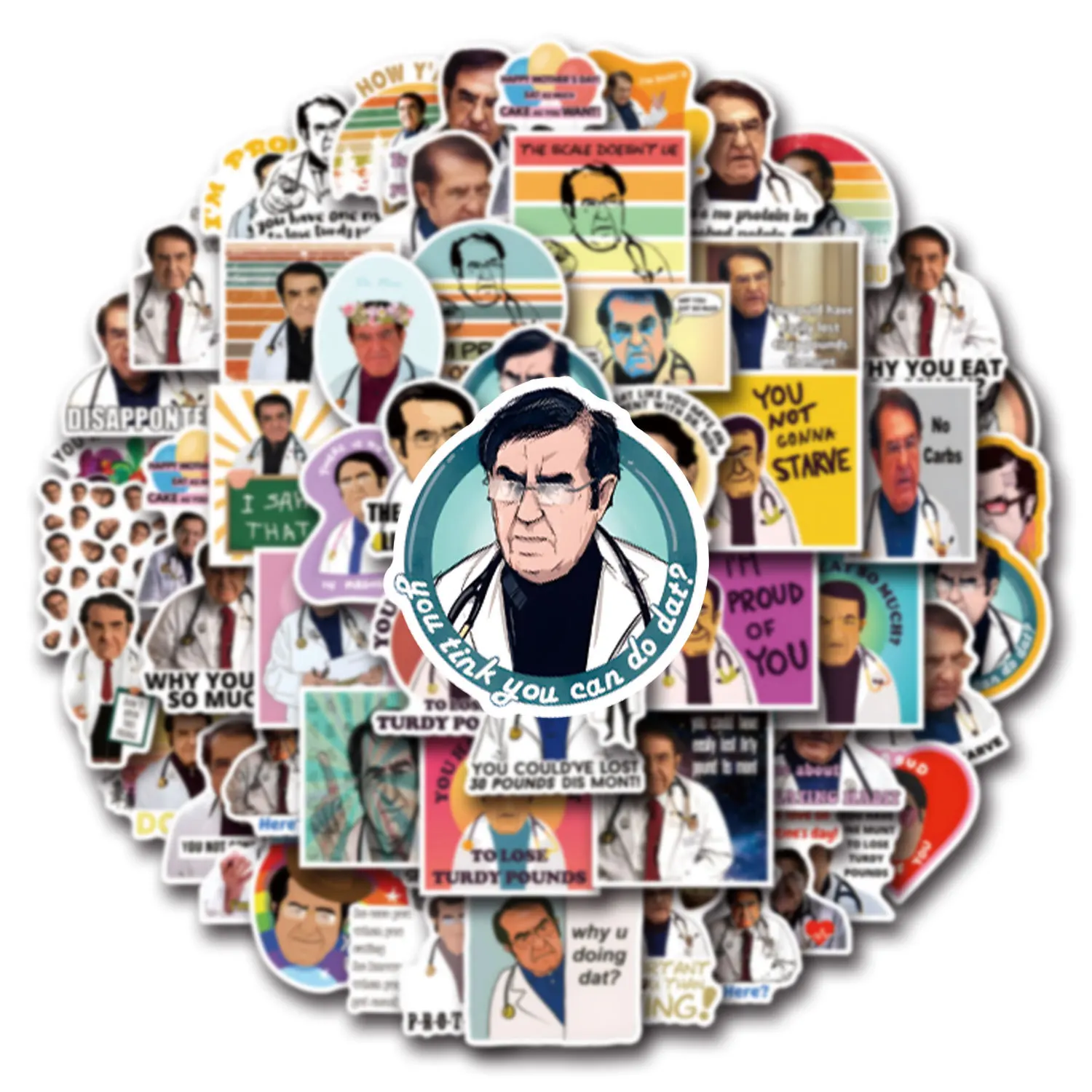 

50PCS Funny Dr Now Meme Cartoon Graffiti Stickers DIY Guitar Scrapbook Desk Skateboard Helmet Wardrobe Decals for Toy Gifts