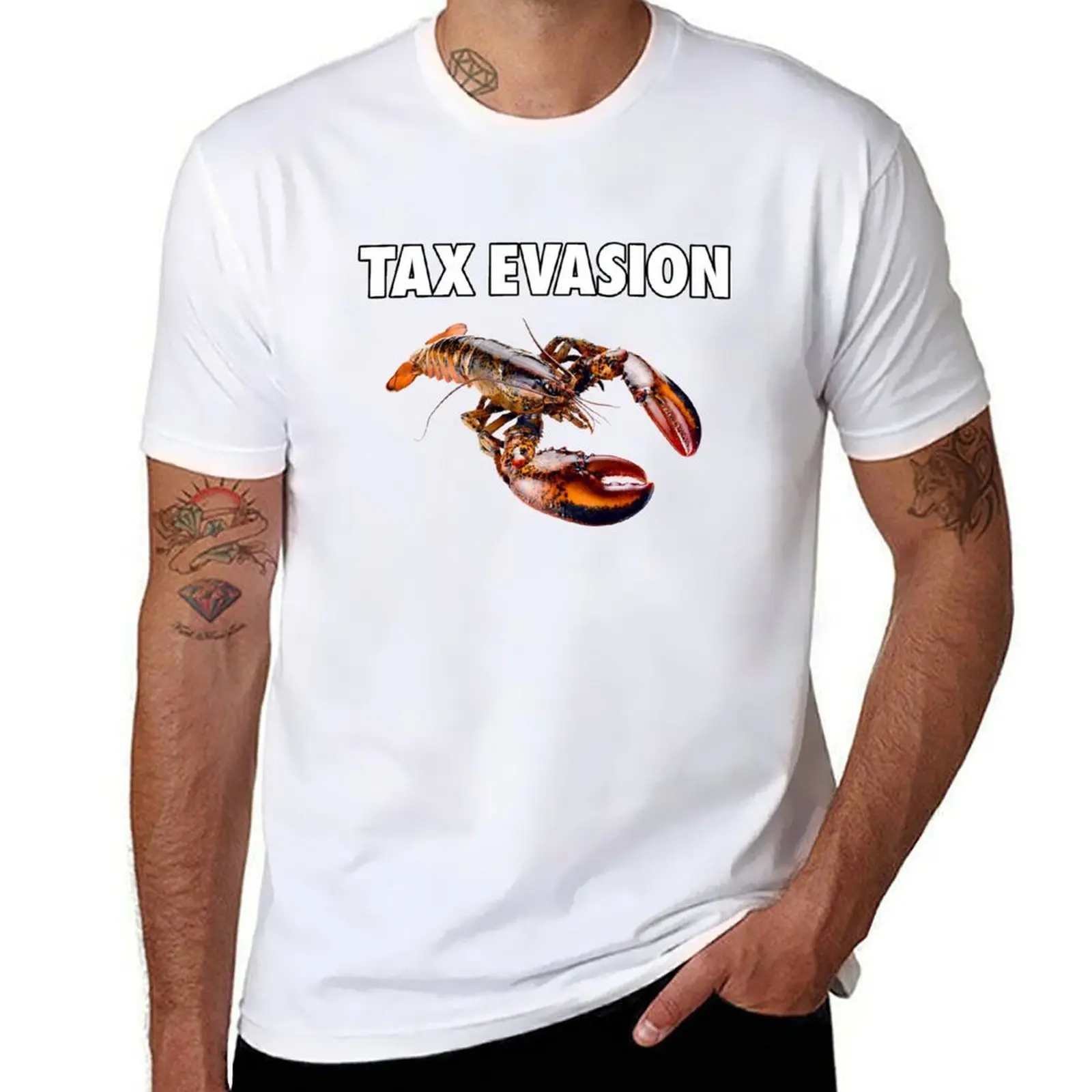 

Tax Evasion Lobster Funny Commit Fraud Meme T-Shirt cotton t shirts man 100% man t shirt heavy cotton T-Shirt