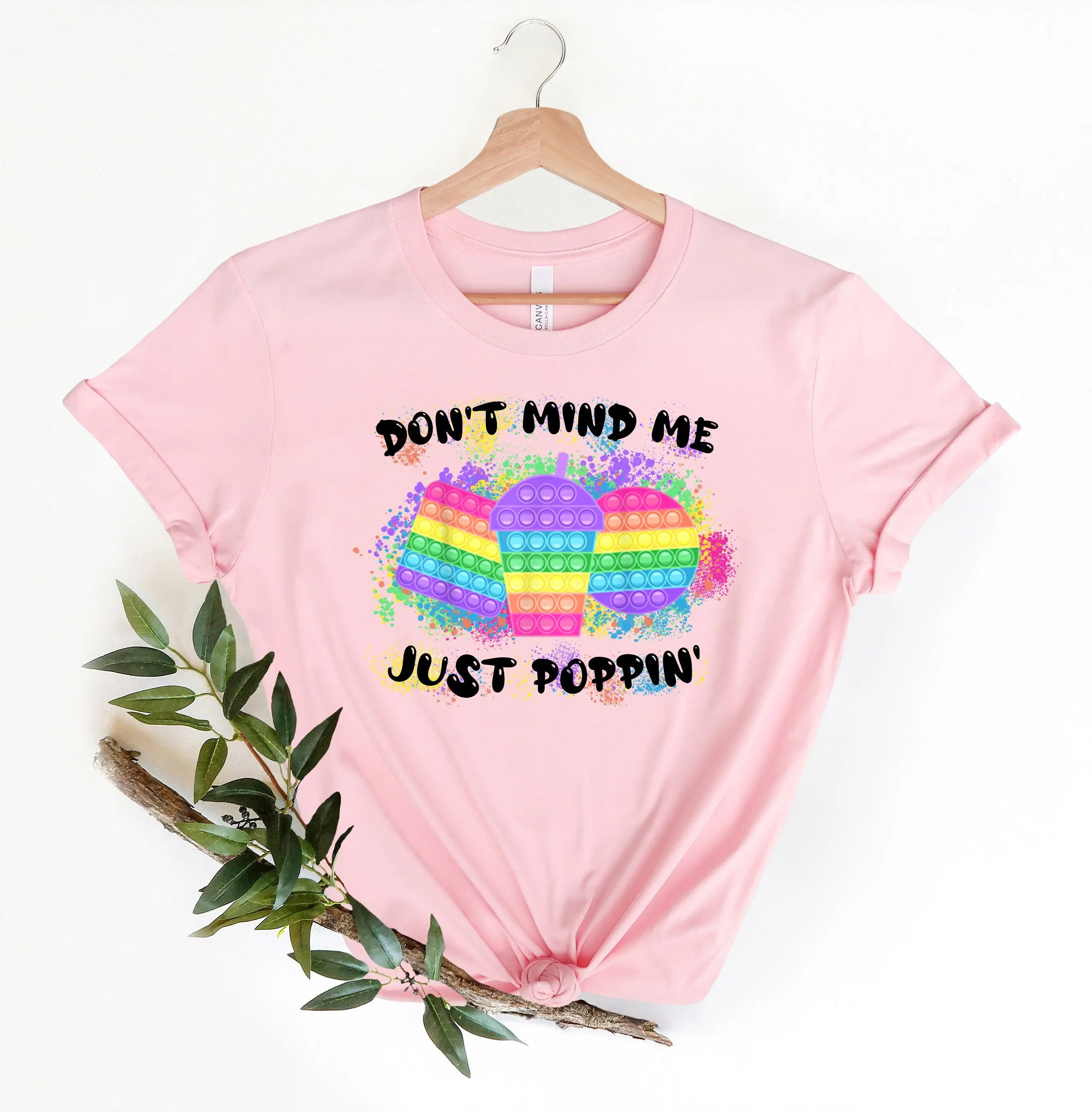 T Shirt Mother Pop IT Don't mind Me Just Poppin Cute popiT Funny for Mom