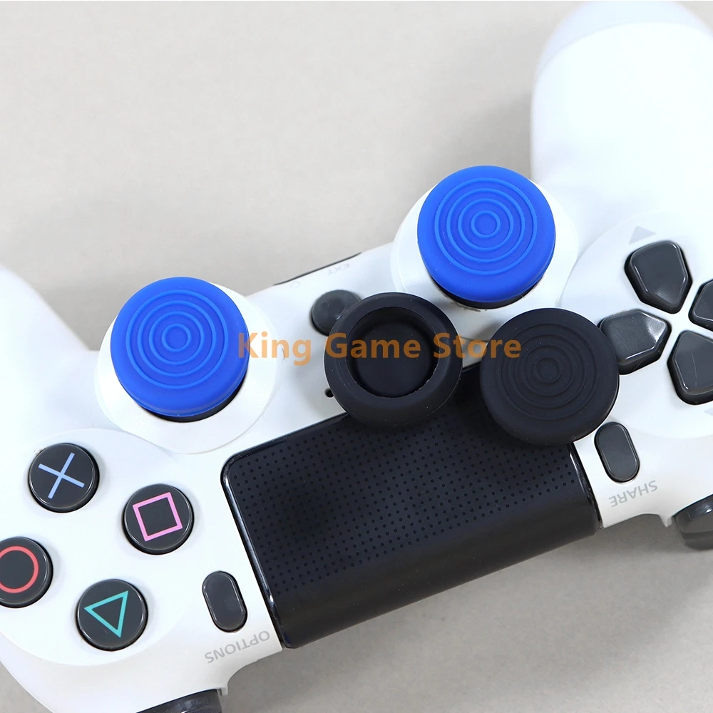 100 pçs silicone deslizamento polegar vara grip caps joystick capa para playstation 4 ps4 ps5 xboxone série switch pro controlador