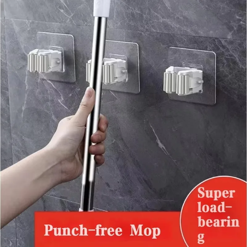 xgnvpy Mop Storage Rack Bathroom Suction Hanging Pipe Traceless Clip Broom Hanger WallMounted Waterproof