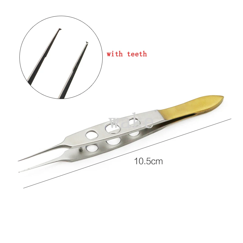 Medical Ophthalmological Tweezers Microscopic Forceps Double Eyelid Suture Removal With Hook Toothed Platform Tweezers Surgical