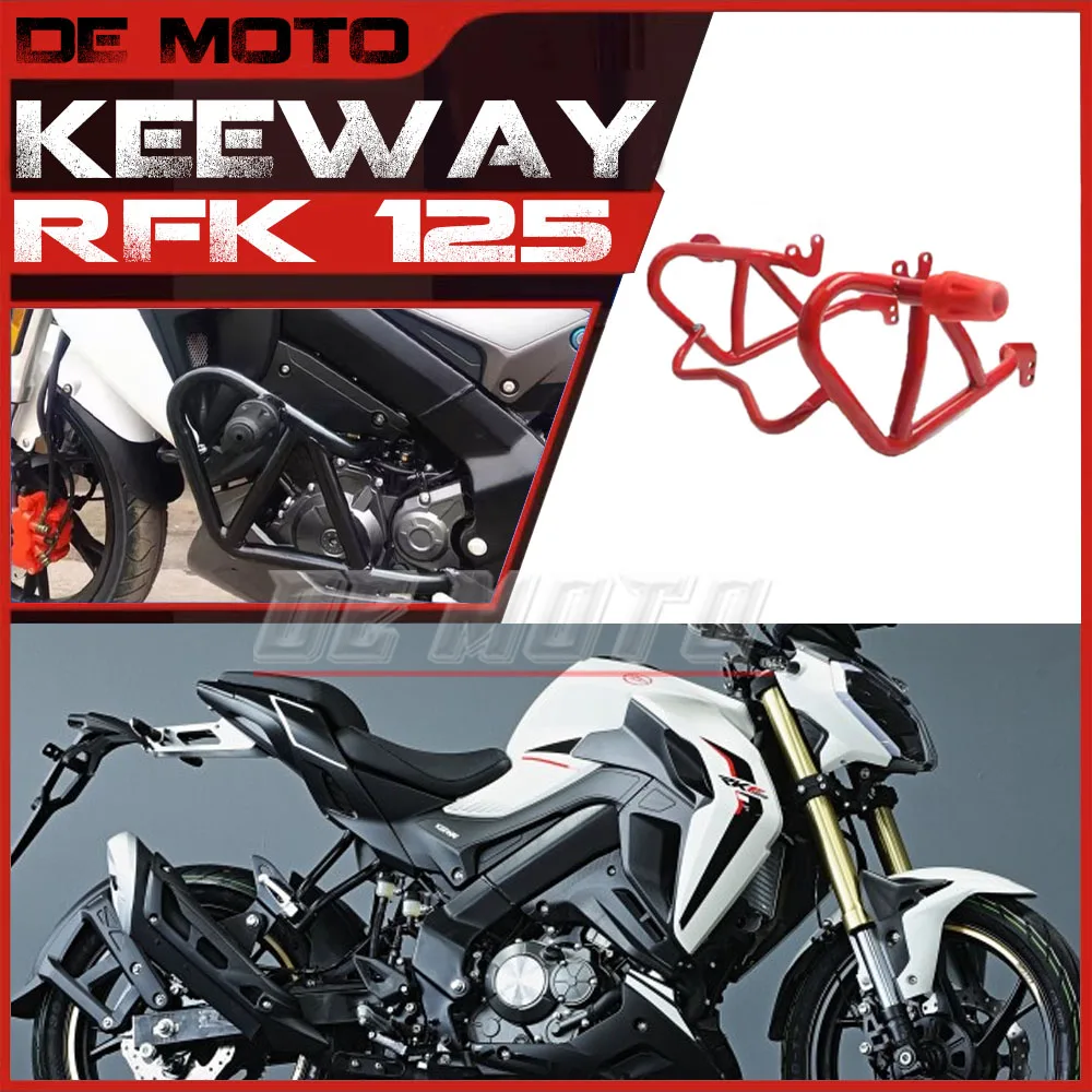 Protector de Motor para RKF125, Barra Protectora, Defensa Anticaídas Compatible con KEEWAY RFK 125 125RKF KeewayRKF125
