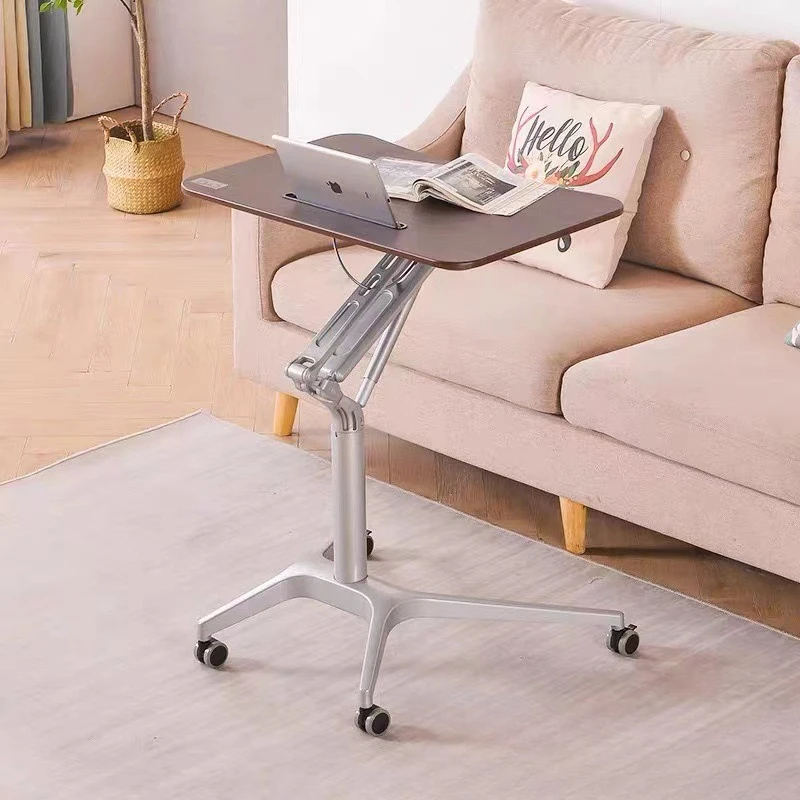 Pneumatic Lifting Table Mobile Podium Standing Simple Training Conference Podium Table Desk