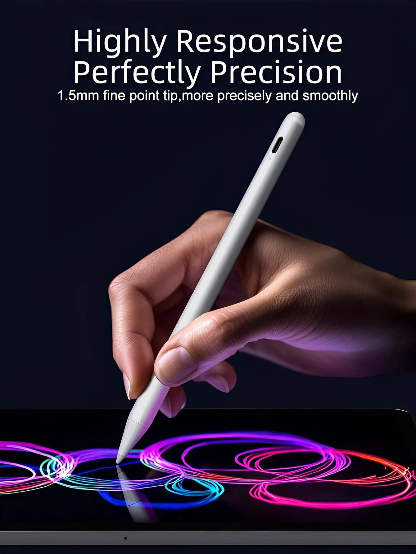 For iPad Stylus Pencil 2025 iPad Air 11 Air 13 M2 M3 Pro 13 11 M4 5/6/7/8/9/10/11th Gen Air 3/4/5 Mini 5 6 7 with Palm Rejection