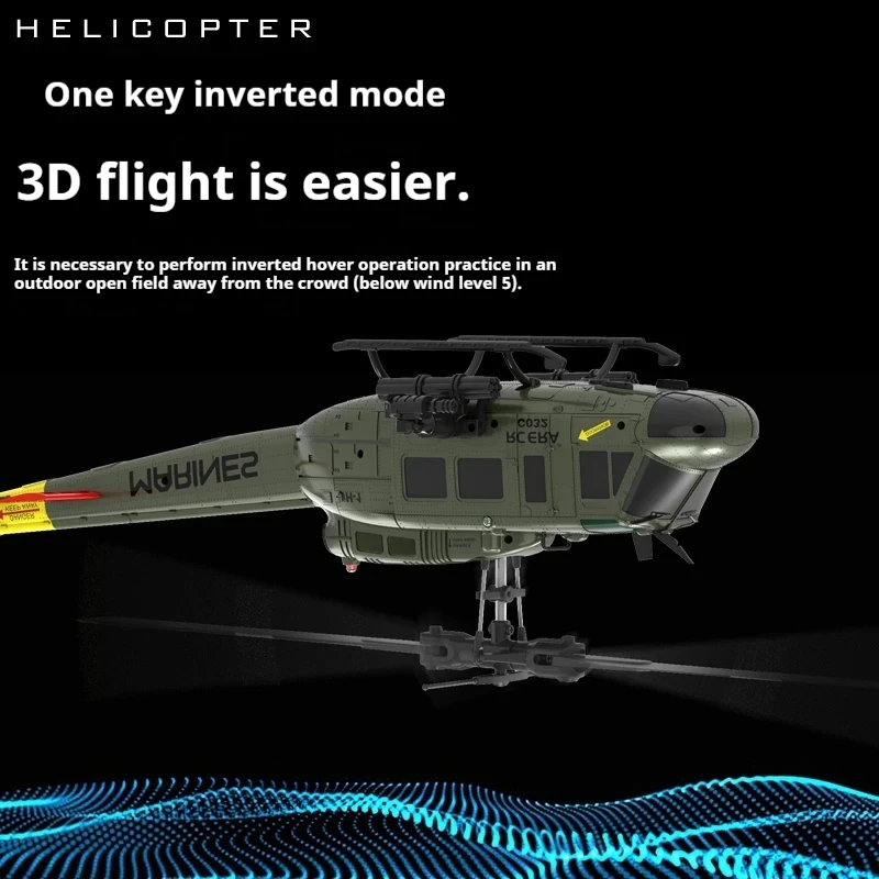 C032 รีโมทคอนโทรล Armed Drone ประกอบจริง Huey Uh1 เฮลิคอปเตอร์หกช่อง Stunt รุ่น Drone จําลองของเล่นเด็ก