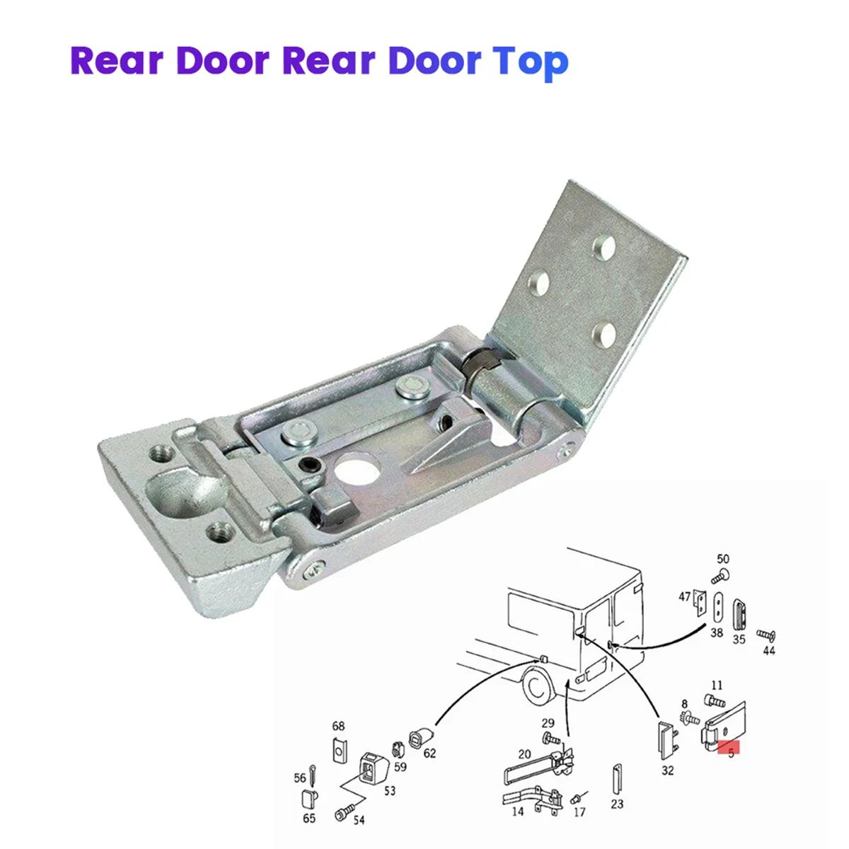 Car Rear Door Top Hinge A9017400837 2D1827151A for Mercedes-Benz Sprinter W901 W902 W903 W904 W905 VW LT Door Hinge