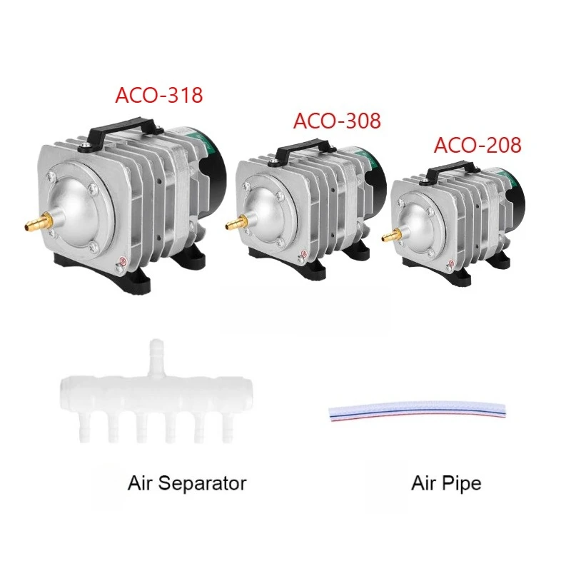 Hailea ACO-208 308 318 Air Pump High Power AC E-magnetic Air Pump Fish Pond Oxygen Pump Compressor for pond Air Aerator Pump