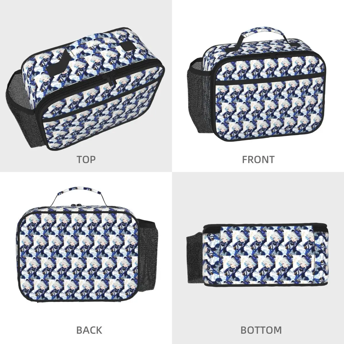 Furina Genshin Impact Insulated Lunch Bag for Kids School Cooler Thermal Food Box Tote Portable Lunch Boxes Container