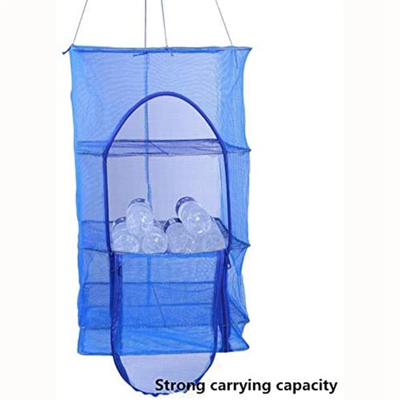 1Pcs Foldable 4 Layers Drying Rack for Vegetable Fish Dishes Mesh Hanging Drying Net Hanging ,Natural Way to Dry Food