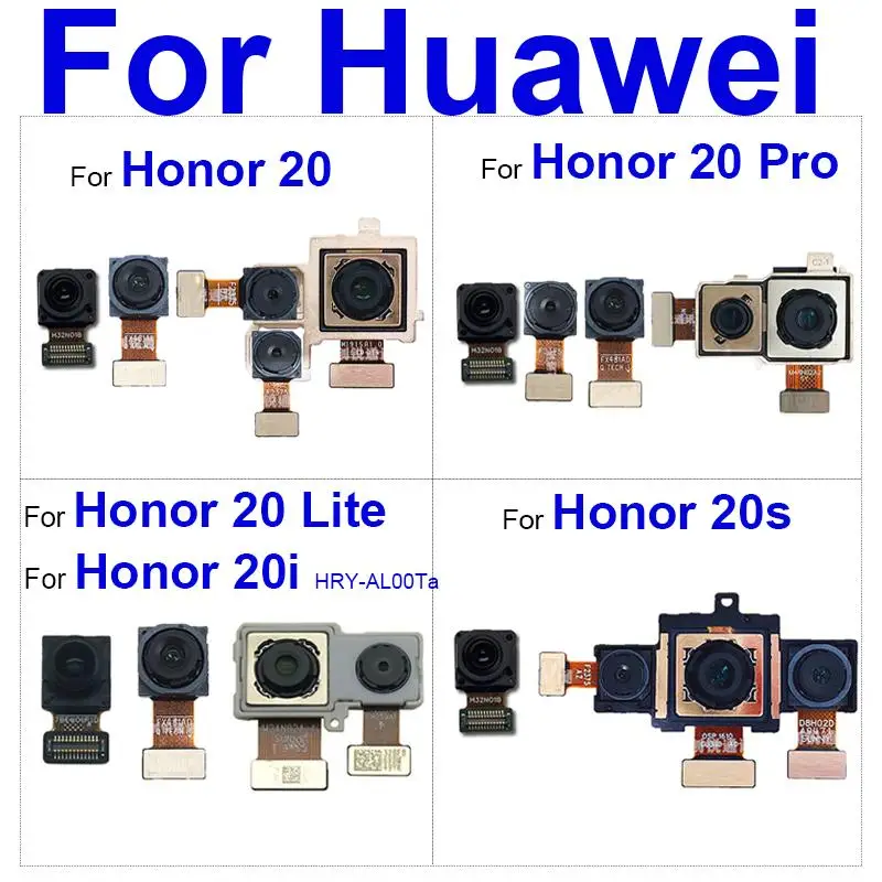 

Front Rear Camera For Huawei Honor 20S 20Pro 20Lite 20i YAL-L41 HRY-AL00Ta Back Main Big Wide Angle Camera With Flex Cable Parts