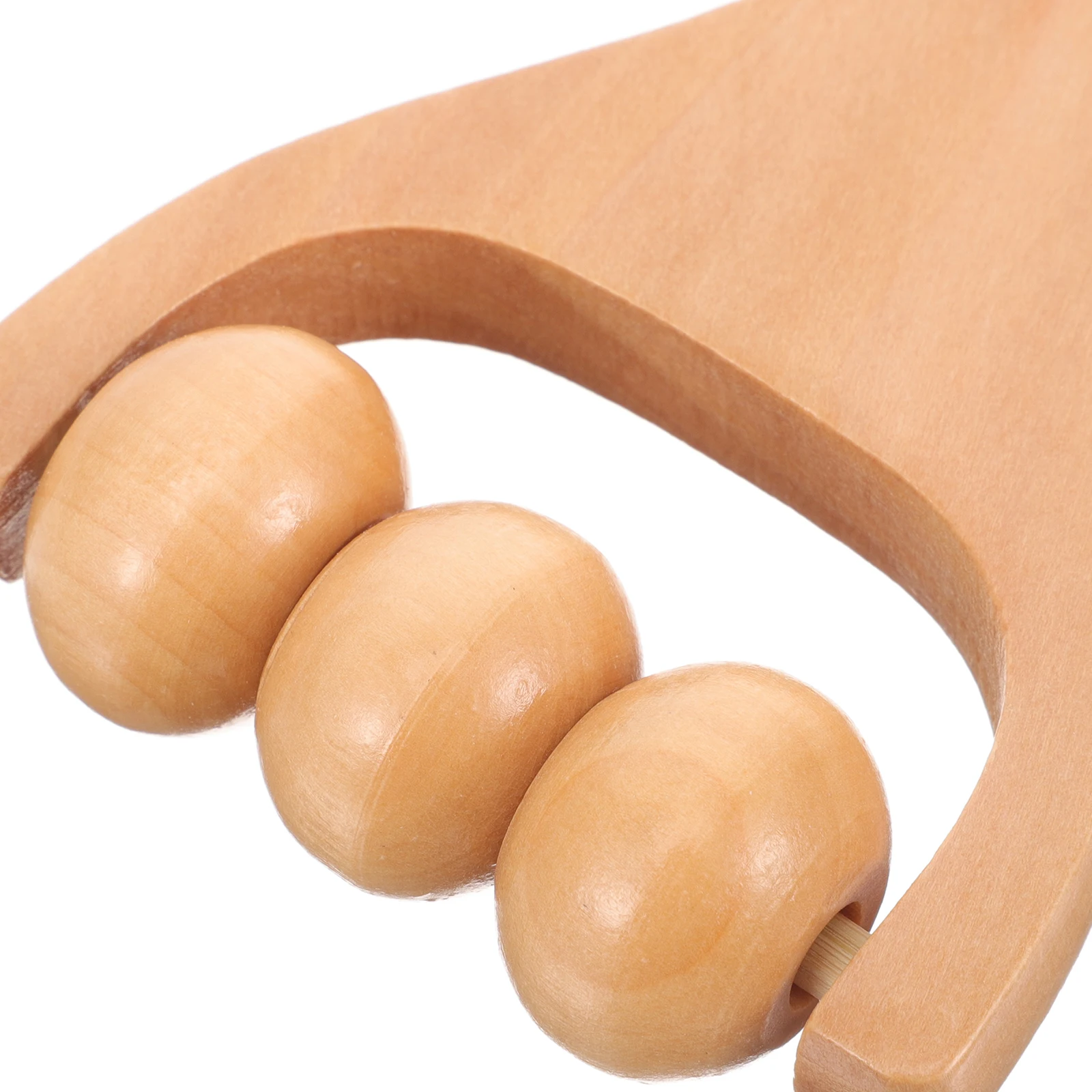 

2Pcs Foot Massager Shoulder Neck Back Massage Tool Natural Wood Smooth Round Lightweight Travel Acupoint Massager