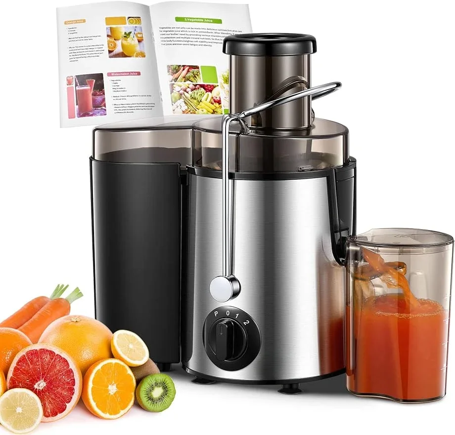 

Juicer Machines, Juicer Whole Fruit and Vegetables with 3 Speed Control, Centrifugal Juicer with Wide Mouth