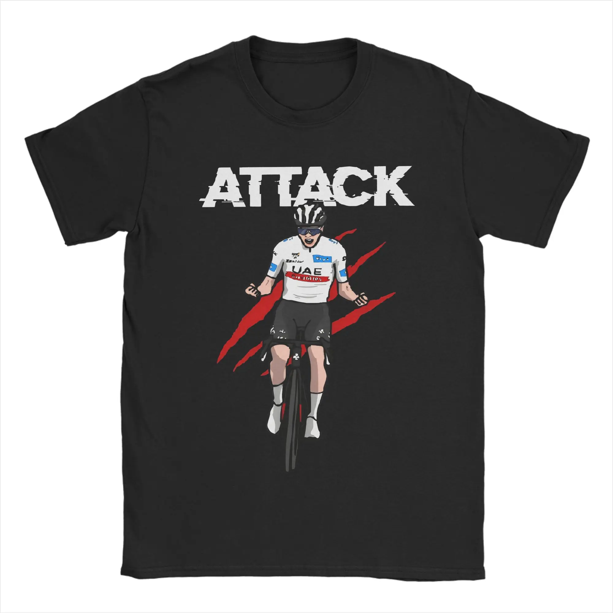 Pogacar attack T Shirt Summer  Trending T-Shirts Male Cotton Comfortable Plus Size Tees Short Sleeve Y2K Casual Tops