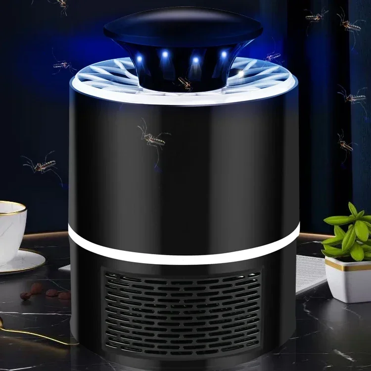 New LED indoor photocatalyst mosquito killer lamps USB black/white color direct plug mosquito trap lamp bedroom living room Hot