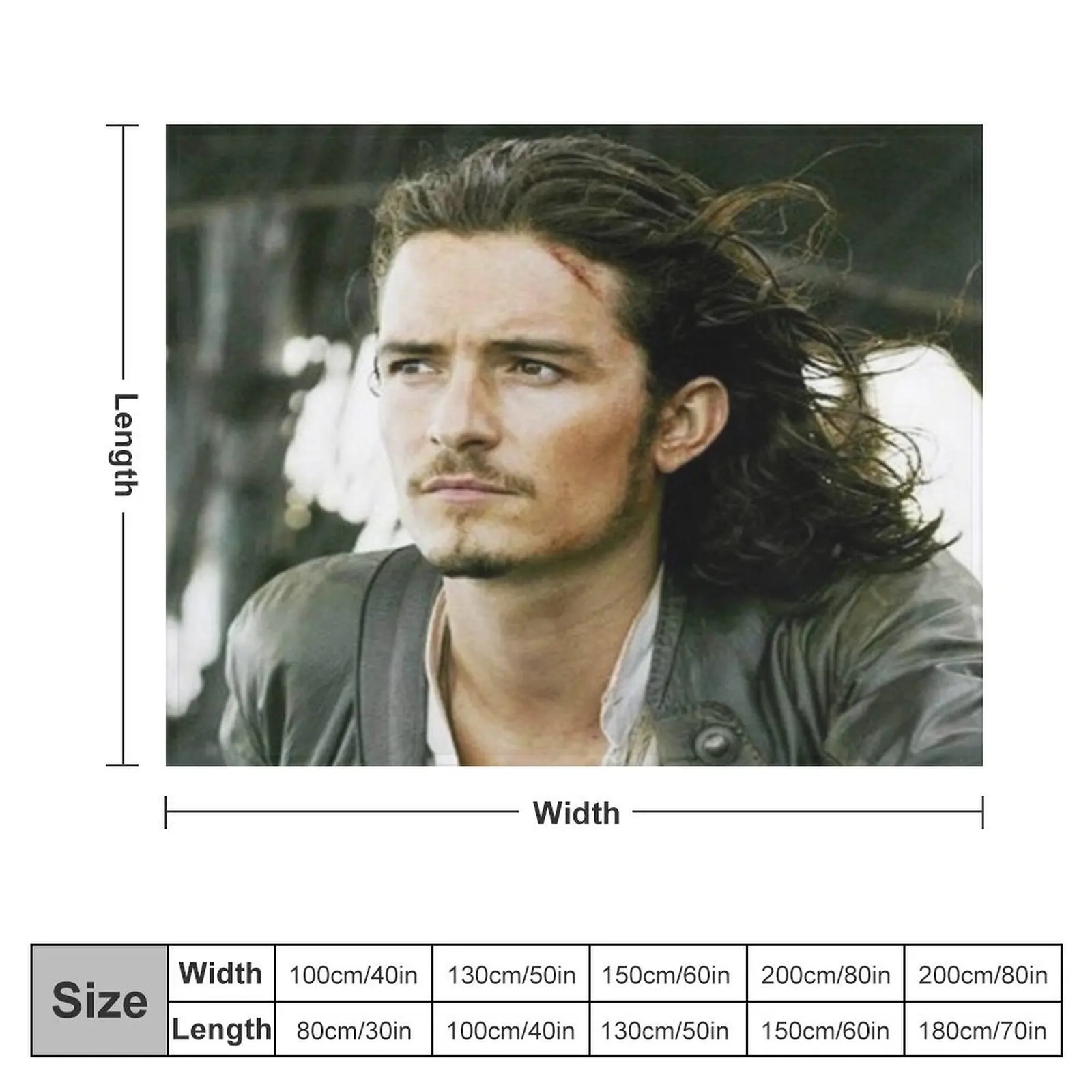 Orlando Bloom Throw Blanket Thin Personalized Gift Vintage manga Blankets