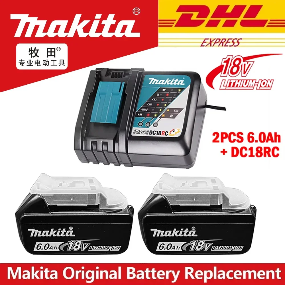 

【FAST DELIVERY】Genuine Makita 6Ah 18V Makita Battery BL1860 BL1850B BL1850 BL1840 BL1830B Makita Replacement Lithium Battery
