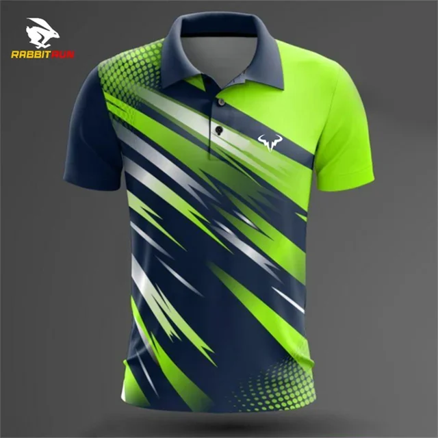 Sportowa męska koszulka polo Sportowa odzież do tenisa stołowego Męska koszulka z nadrukiem logo Badminton Moda Damska luźna bluza z klapami