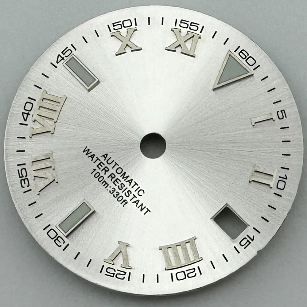 أسود رمادي أبيض أزرق 29mm الطلب مضيئة تناسب NH35 أجزاء ساعة الحركة الميكانيكية